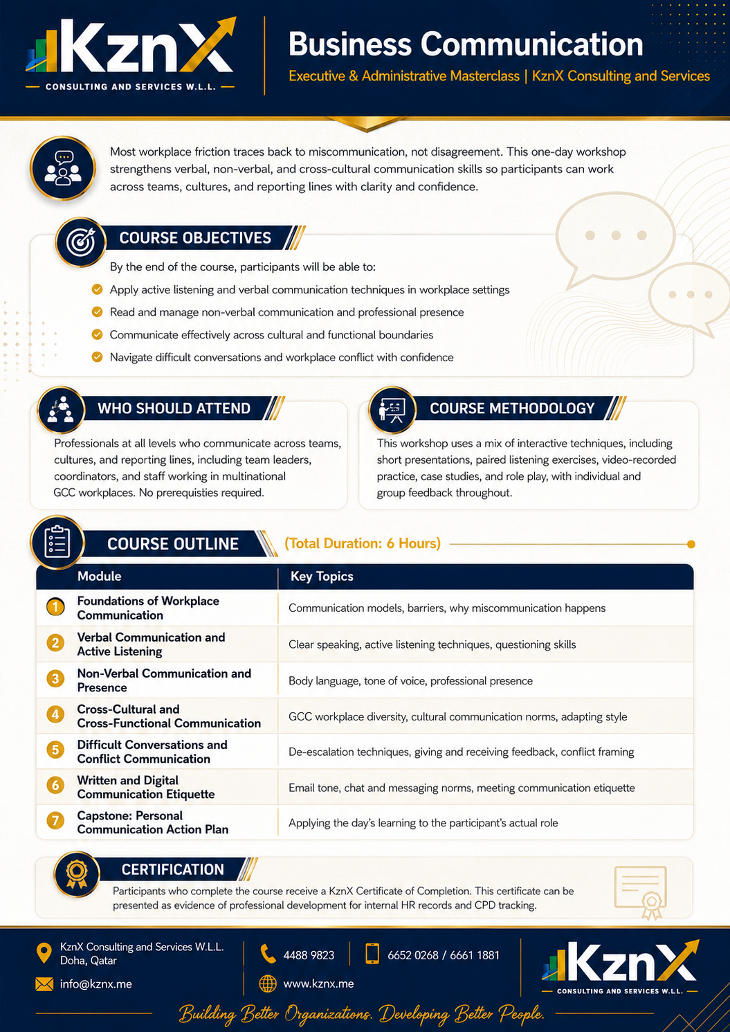 Business Communication course poster